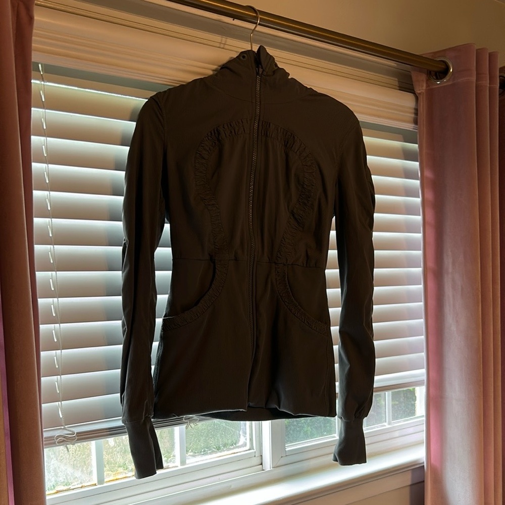 Women's grey lululemon reversible zip up